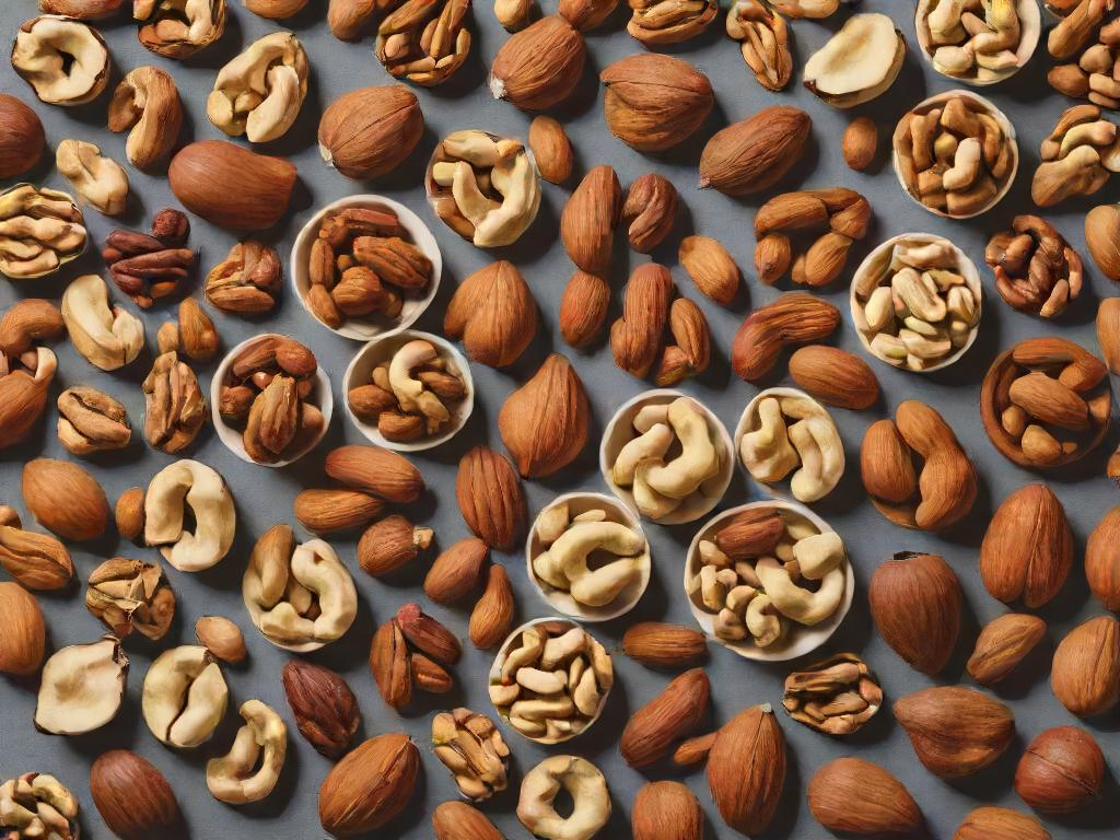 Best nuts for Keto Diet laid out on table.